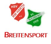 Logo Breitensport mit den Wappen des HSV RW Harth und des FC Weiberg